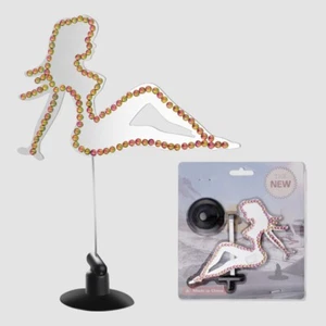Grand General Chrome Waving Lady Acrylic electroplated car suction cup orna 2pc - Picture 1 of 10