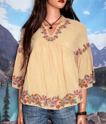 SUNDANCE CATALOG Desert Dreamer Embroidered Top Size X Small - Image 1 of 2