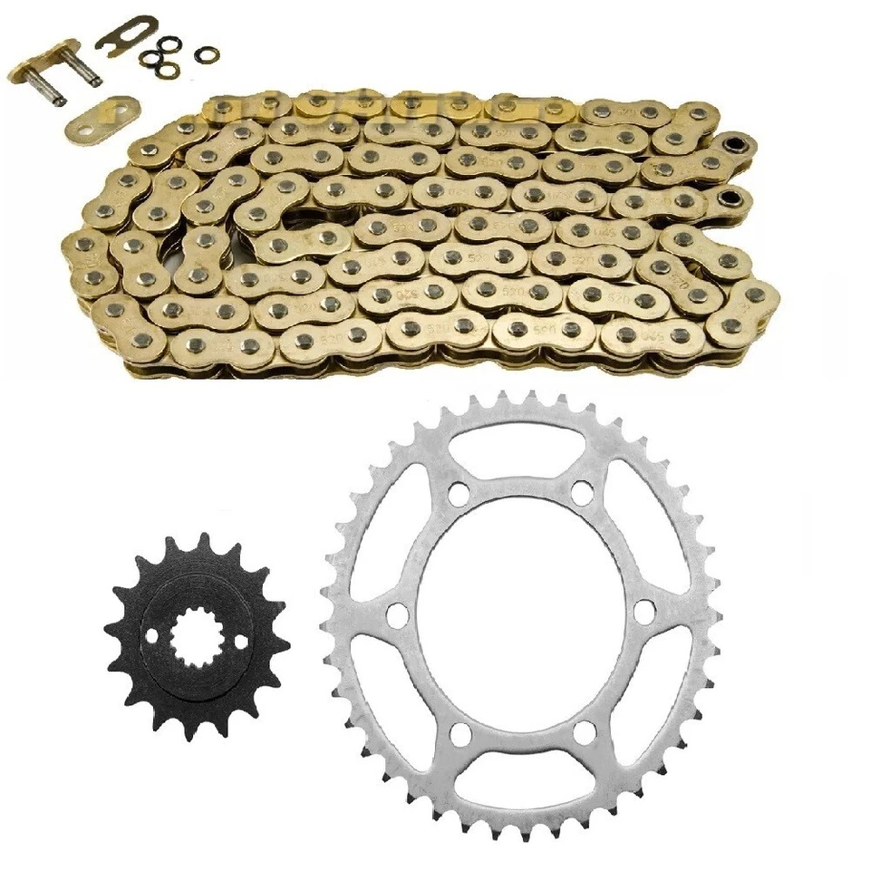 Gold O-Ring Drive Chain & Sprocket Kit for Kawasaki KLX450 R KX450 F 2006-2018 - Image 1 of 1