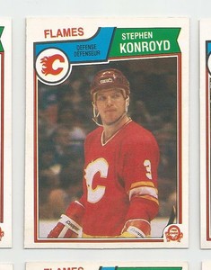 1983 84 OPC #85 STEPHEN KONROYD CALGARY FLAMES O-PEE-CHEE