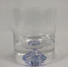 Mountain Whiskey Glass Glacier 3 D Purple Amethyst HighBall on the rocks 3 3/4"