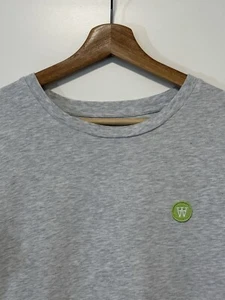 Wood Wood Ace Badge T-Shirt Herren Gr. S Grau Neu Biobaumwolle - Bild 1 von 7