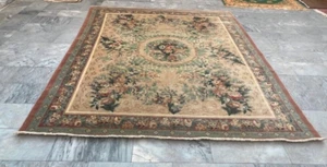 Vintage Handmade Chinese Beautiful Rug Art Deco Rug, Boho Rug Bedroom Rug8x10 ft - Picture 1 of 15