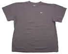 NIKE SWOOSH embroidered side check t shirt XL heather grey loose fit