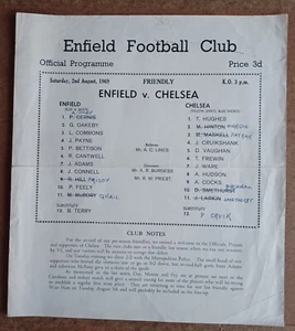 1969/70 ENFIELD v CHELSEA PRE-SEASON FRIENDLY 02/08/1969 - Picture 1 of 2