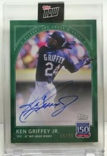 Ken Griffey Jr. 2019 Topps 150 Years of Baseball GREEN Autograph Auto #'d 5/49