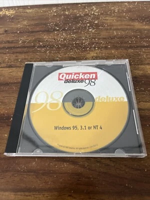 Vintage Quicken deluxe 98 Windows 95, 3.1 Or NT 4 - Image 1 of 2