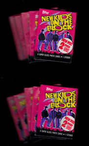 1990 Topps 'New Kids on the Block' 2  - 10 Unopened Packs w 8 Cards + 1 Sticker