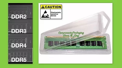 DDR4 PC4 Memory Clam Shell Case for DIMMs Anti Static ESD - Lot of 12 25 40 80  - Image 1 of 4