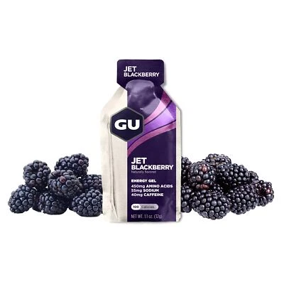 GU Energy Gel Blackberry Pack of 24 Sports Nutrition for Athletes 100 Calories - Image 1 of 4