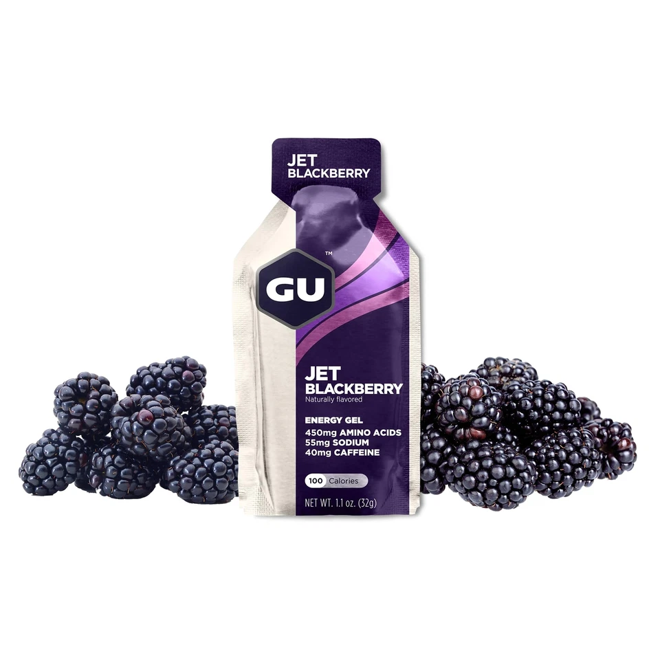 GU Energy Gel Blackberry Pack de 24 Nutrición Deportiva para Atletas 100 Calorías Foto 1 de 4