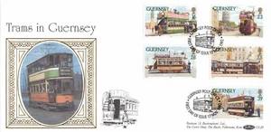 (104199) Trams GB Guernsey Benham GL20 FDC 1992 No. 344 of 500 - Picture 1 of 2