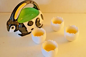 NEW DEPT 56 EASTER BUNNY WITH 4 EGG HOLDERS - PERFECT HOLIDAY TREASURE!!!!! - Picture 1 of 7