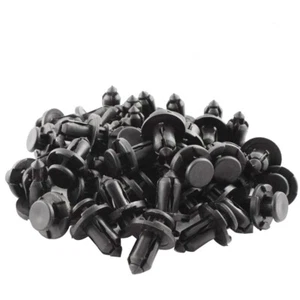 40 Pcs 40Pcs Fasteners Black Push Pin Clips Buckle Type Rivet - Picture 1 of 4