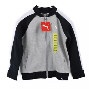 Puma Youth Full Zip Track Jacket, size Small (5/6), Light Heather Grey - Picture 1 of 2