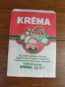 1 ANCIEN SACHET EPICERIE ANNEES 70's BONBONS KREMA Fruitidou Alice au pays de - Foto 1 di 2