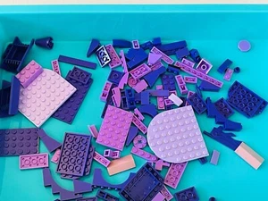 LEGO Bulk Lot Of 120g Assorted Light And Dark Purple Bricks Creative Play - Picture 1 of 7
