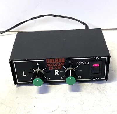 CALRAD 80-575-M 2 CHANNEL PROFESSIONAL STEREO LINE / MICROPHONE PRE-AMPLIFIER  - Image 1 of 4