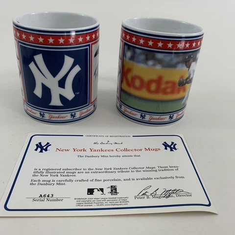 Danbury Mint New York Yankees Collector Mugs True Colors Easy Out Coffee Cup Cover