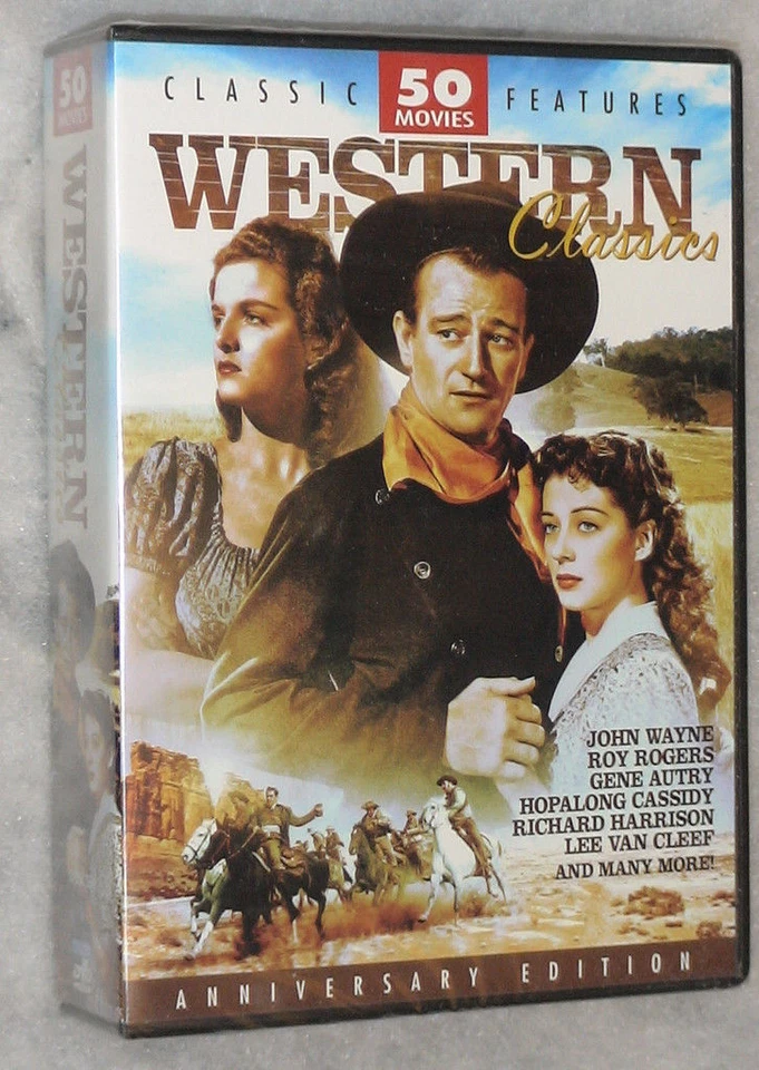 Western Classics 50 Cowboy Movies DVD Box Set Region Free NEW & SEALED - Image 1 of 1