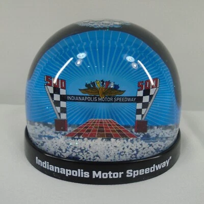 Indianapolis Motor Speedway Collector Snow Globe Main Gate Bricks Background - Image 1 of 4