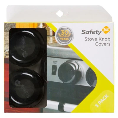 Safety 1st 5 Pack Black Stove Knob Hinged Covers HS147 Child Proof - 72325 - Image 1 of 2