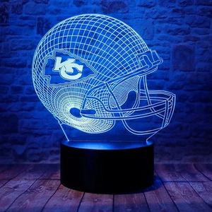 NFL team KANSAS CITY CHIEFS LED Desk Lamp Home Decor Gift Collectible - Picture 1 of 2