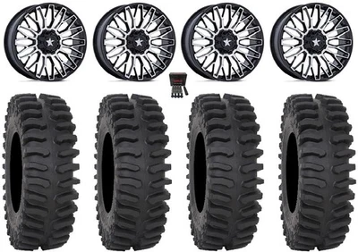 MSA Clubber 22" Wheels Machined 37" XT400 Tires Polaris RZR XP 1000 / PRO XP - Image 1 of 4