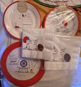 Peanuts Snoopy Vintage Pappteller und Servietten  - Bild 1 von 3