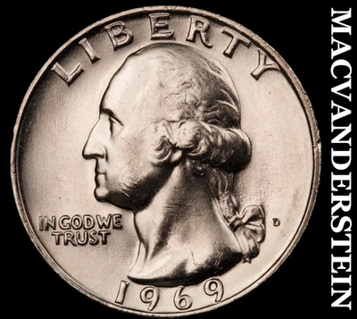 1969-D Washington Quarter-Choice Gem Brilliant Unc No Reserve #KLB3989 - Image 1 of 2