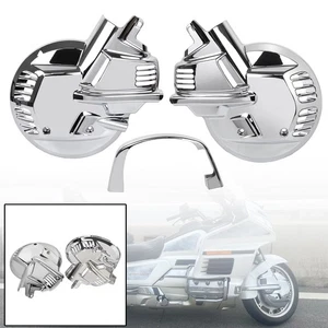 Chrome Front Brake Rotor Disc Covers For Honda Goldwing GL1500 GL1500I GL1500SE - Picture 1 of 18