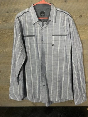 Camisa 7 Diamonds Para Hombre XXL Gris A Cuadros Manga Larga Con Botones Foto 1 de 4