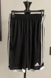 Adidas Black and White Athletic Shorts with Three-Stripe Design - Boy’s Medium - Picture 1 of 10