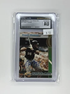 CGC Authentic 1993 Stadium Club Frank Thomas Auto #1 - Picture 1 of 2