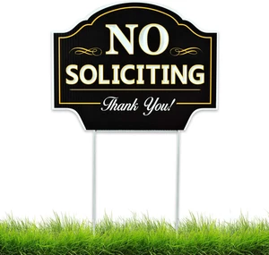 Signs Authority No Soliciting Sign for House - 11.5"X9" Durable Coroplast Metal - Picture 1 of 12