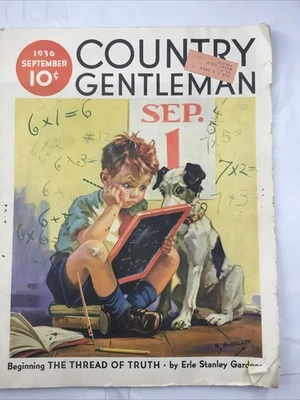 The Country Gentleman Magazine September 1936 Henry Hintermeister illustration Foto 1 de 4