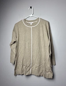 Isaac Mizrahi Live! Drop Shoulder Pullover mit Kontrast Hil Hthr Größe M - Bild 1 von 7