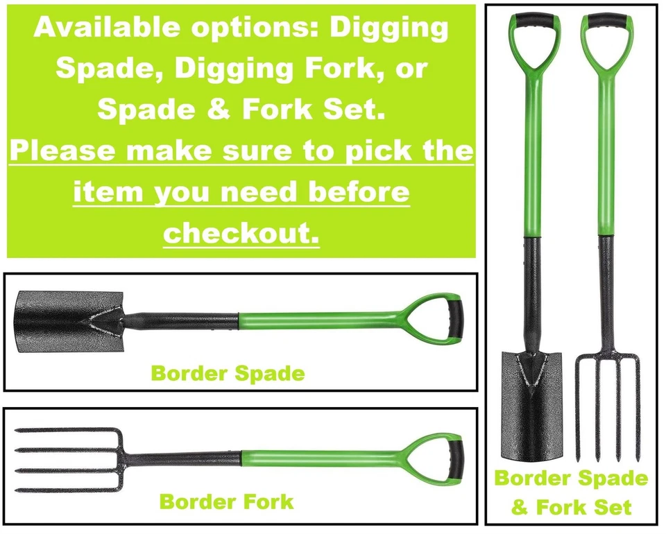 Border Digging Spade Carbon Steel Garden D Ergonomic Handle  - Image 1 of 1