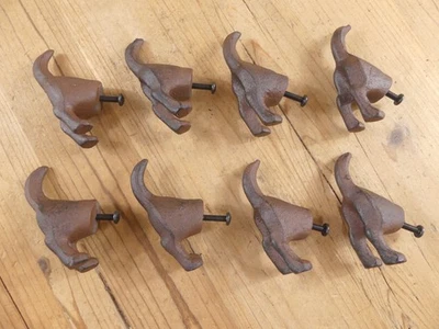 8 perillas de hierro fundido para cajón trasero cola de perro armario rústico de hierro fundido baño Foto 1 de 4