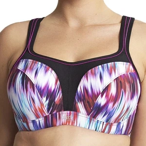 NWT Panache Sport 5021A 5021 Underwire J-Hook Convertible Bra - Digital Stripe - Picture 1 of 1