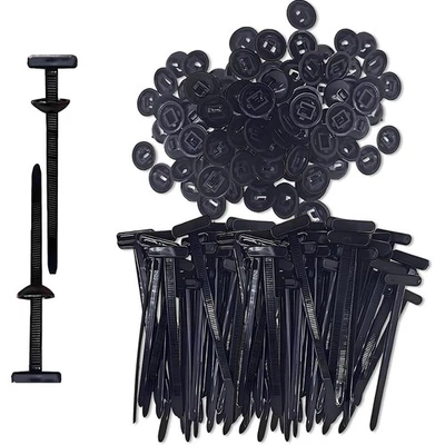 LOUUUOU 130 PCS Nylon Universal Cable Tie Buckle, Snap-Fit Nylon Fastening Clip for Car