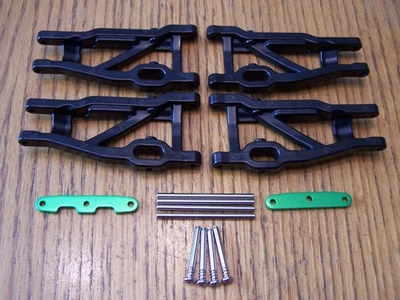 Fit Traxxas Rustler 4x4 Ultimate Front Rear HD A-Arms Suspension Pins Green Bars - Image 1 of 2