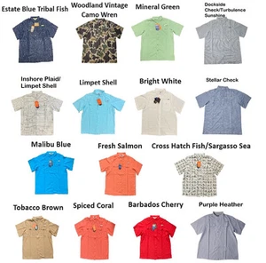 Habit Men's Short Sleeve Blue Springs 40+ UPF Quick Dry River Shirt, TS10479 - Picture 1 of 35