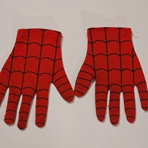 Spiderman Costume Gloves Youth Size Small Vintage 90s - Picture 1 of 4