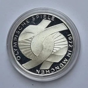 BRD 10 DM 1972 J; PP, J402; Olympische Sommerspiele in München, verschl. Ringe - Bild 1 von 2