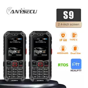 Radio de red ANYSECU S9 4G - IP68 RTOS teléfono móvil real-PTT global PTT 2 PIEZAS - Imagen 1 de 7