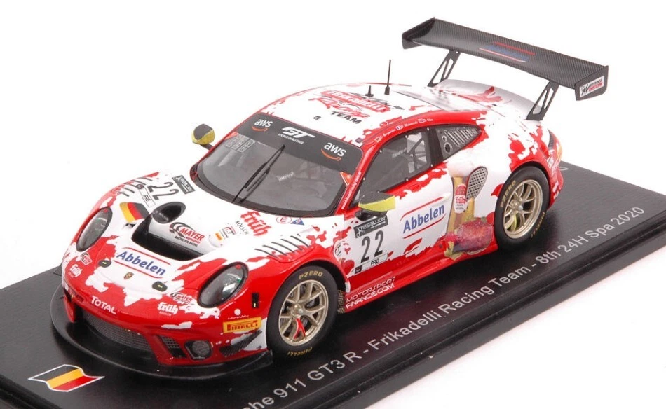 Spark Model PORSCHE 911 GT3 R N.22 8th 24 H SPA 2020 BERGMEISTER-MAKOWIECKI-OLSE - Immagine 1 di 1