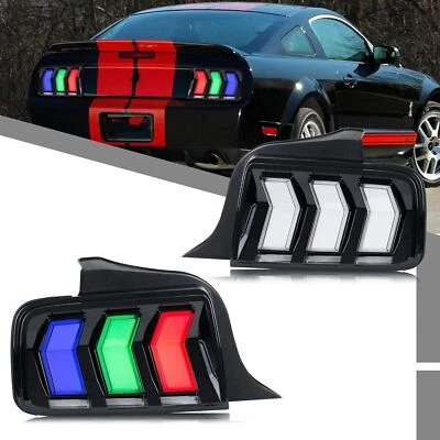 Luces traseras LED RGB para Ford Mustang 2005-2009 puesta en marcha animación giros secuenciales Foto 1 de 4