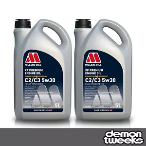 2 x Millers Oils XF Premium C2/C3 5W30 Fully Synthetic Engine Oil - 5 Litre - Picture 1 of 1