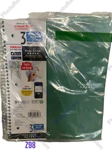Spiral Notebook + Study App, 3 Subject, College Ruled Paper, Fights Ink Bleed... - Picture 1 of 1